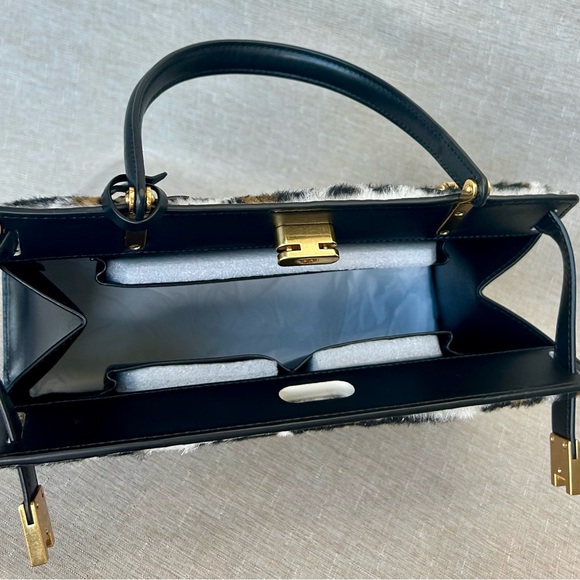 NWT Tory Burch Lee Radziwill Leopard Shearling Bag - Picture 8 of 10